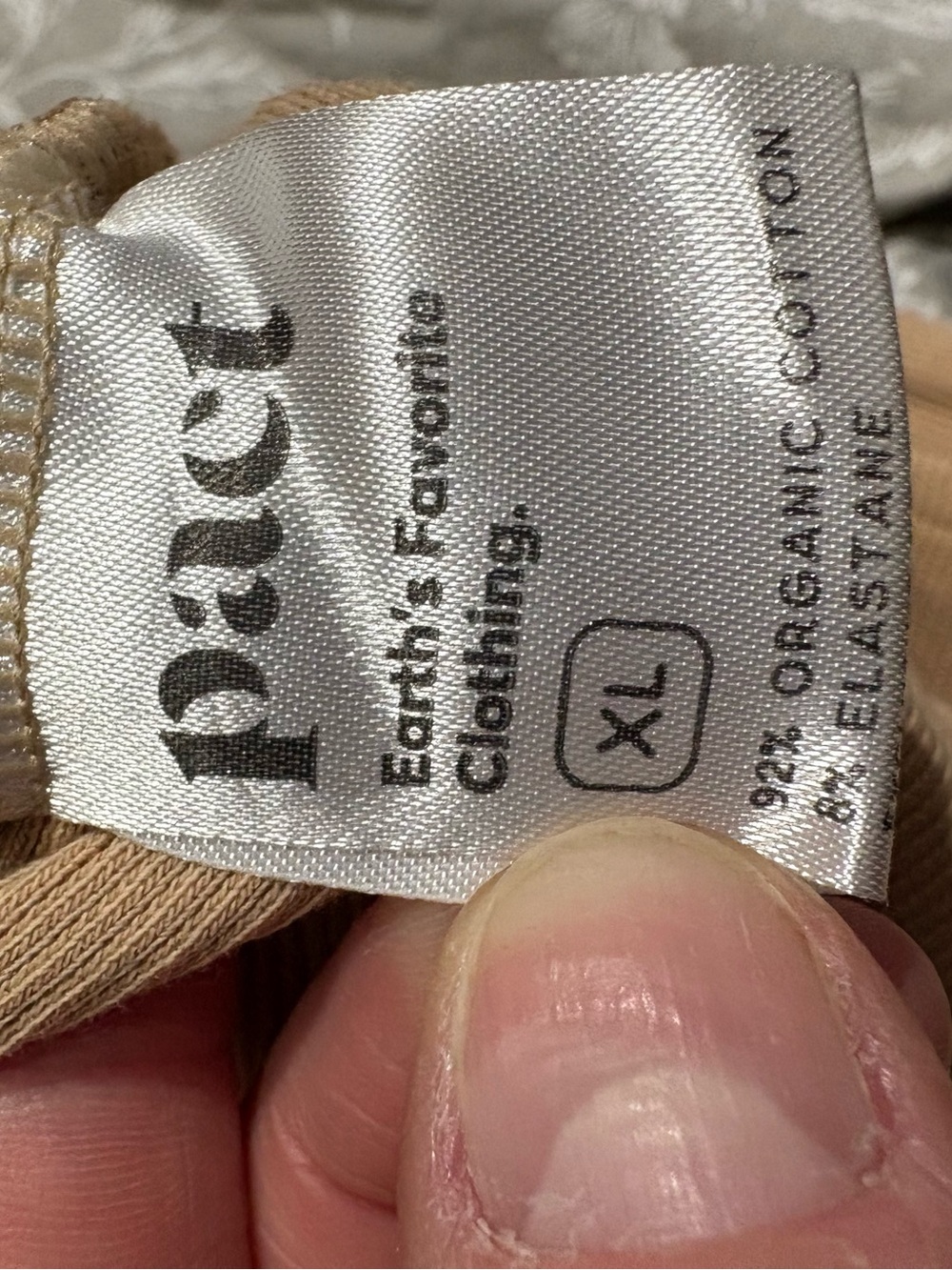 Pact tan ribbed lounge pants XL - Picture 4 of 4